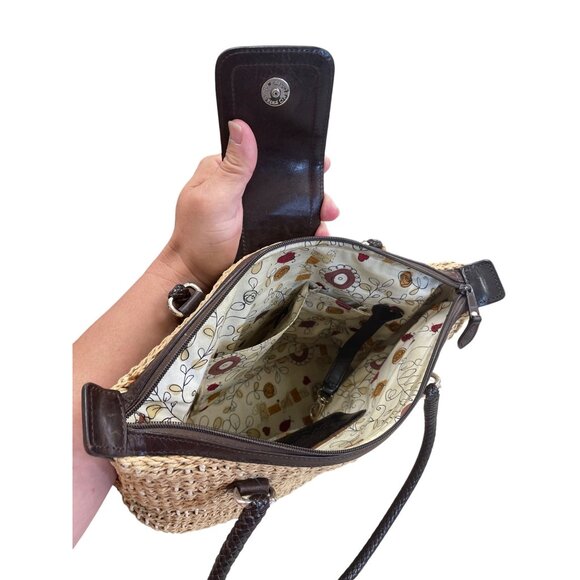 Brighton womans beige Straw charmed satchel handbag Medium size SKU 8529 - Picture 5 of 16